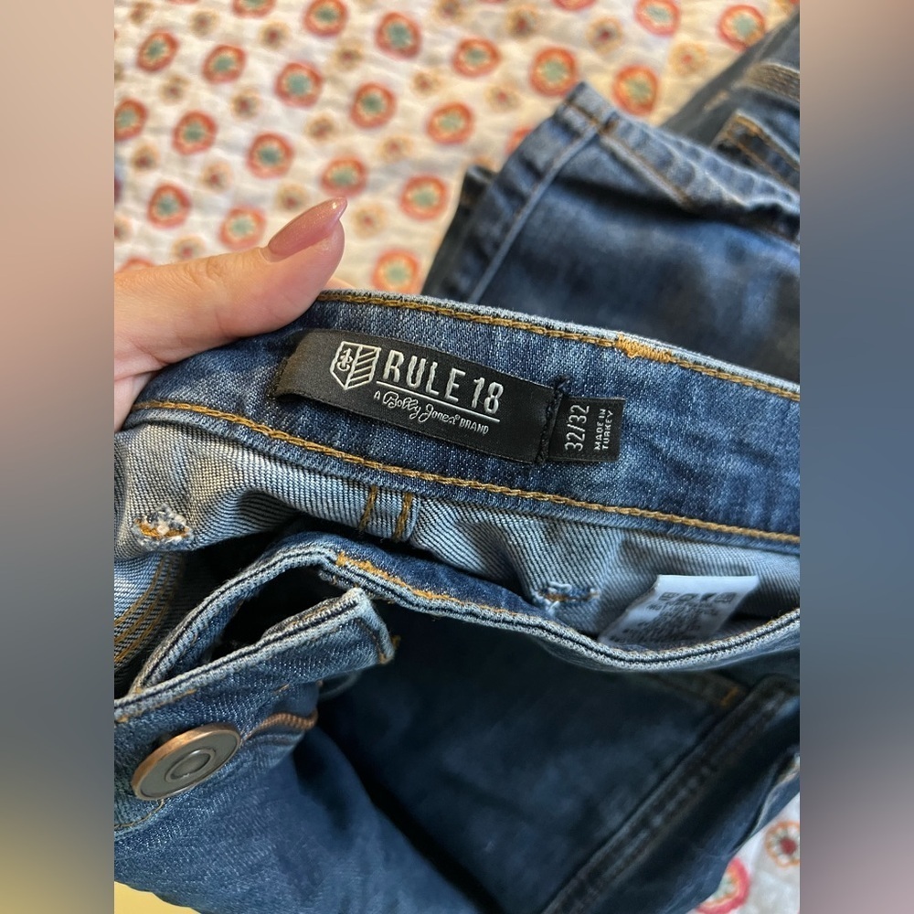 (3) Bundle Rule 18 Bobby Jones Buckle Relaxed Straight Jeans size 32x32 - Picture 3 of 8